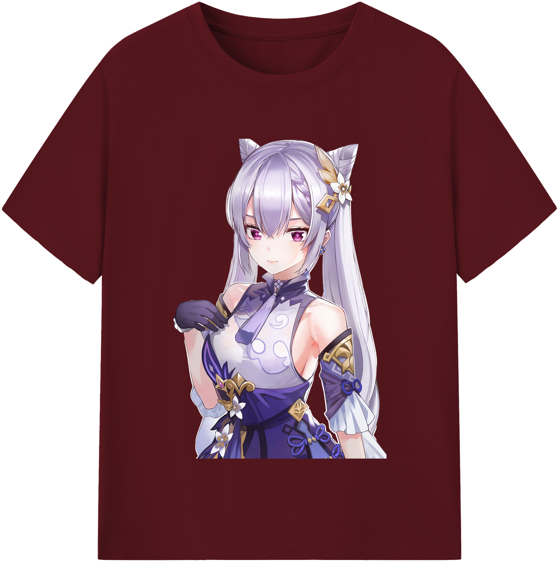 げんし神 刻晴 こくせい genshin Kokusei 綿100％半袖Tシャツ（フロントプリント）